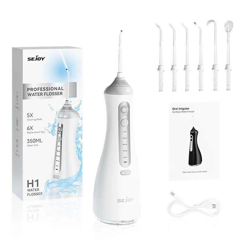 Water Flosser Teeth Picks 6 Jets 6 Modes Portable Cordless Water Floss for Teeth Cleaner Oral Picks