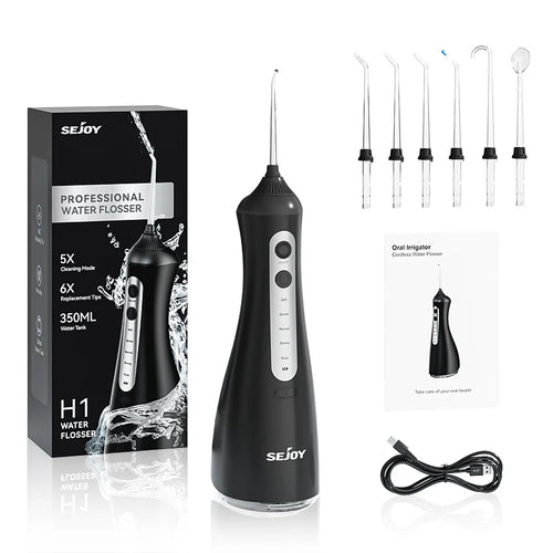 Water Flosser Teeth Picks 6 Jets 6 Modes Portable Cordless Water Floss for Teeth Cleaner Oral Picks